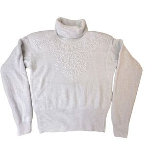 TOGETHER Brand Light Lavender Cowl Neck Sweater Lambswool Angora Blend Size M